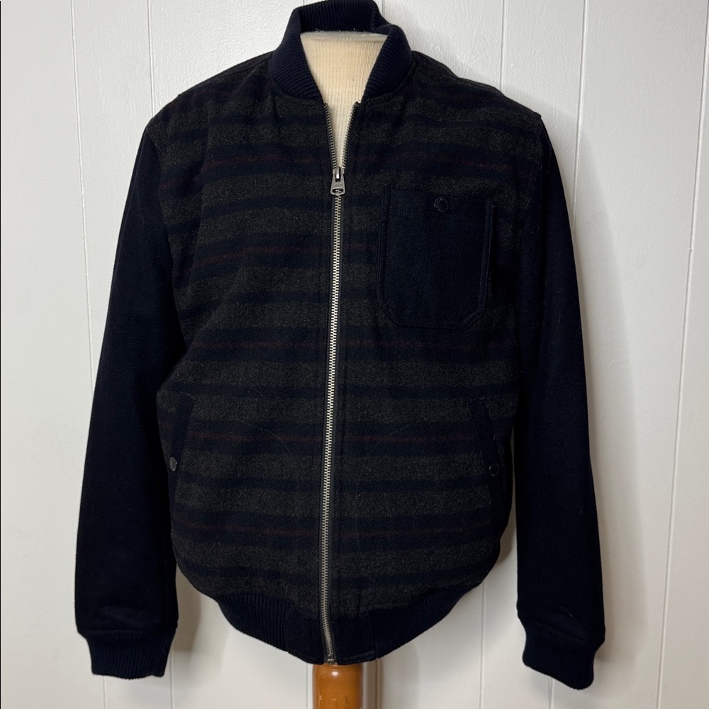 Levi’s men’s medium jacket coat striped wool blend